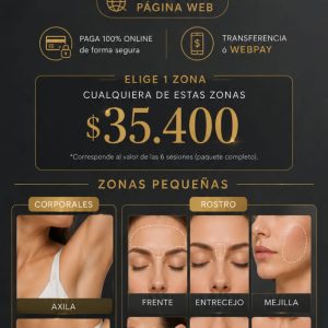 DEPILACION LASER ZONA PEQUEÑA POR $35.400